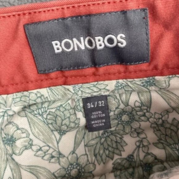 Bonobos‎ Men's Tailored Stretch Chinos Size 34 x 32 Pink Pockets - Picture 13 of 16